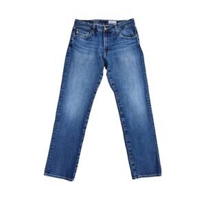 AG Graduate Tailored Straight Leg Jeans EUC Men Fit 32x32 Tag 34x34 Blue Stretch